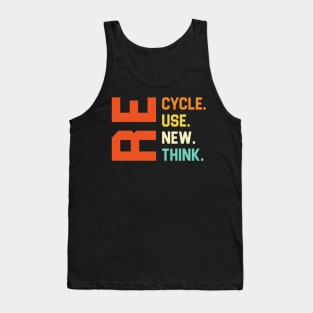 Recycle Reuse Renew Rethink Retro Tank Top